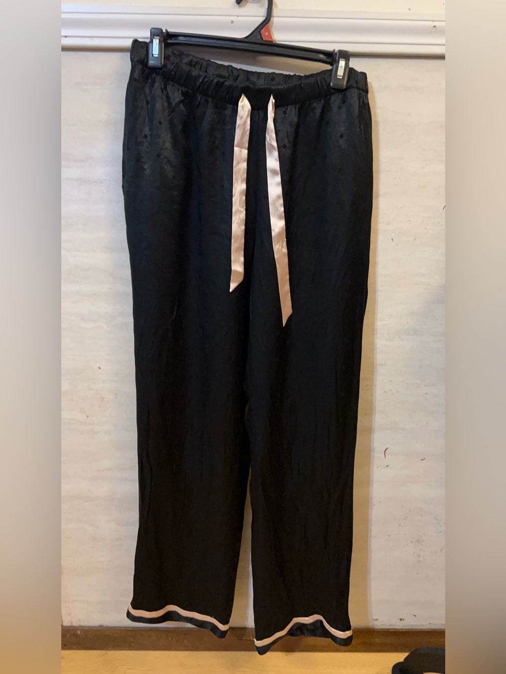 Victoria's Secret black satin pajama pants